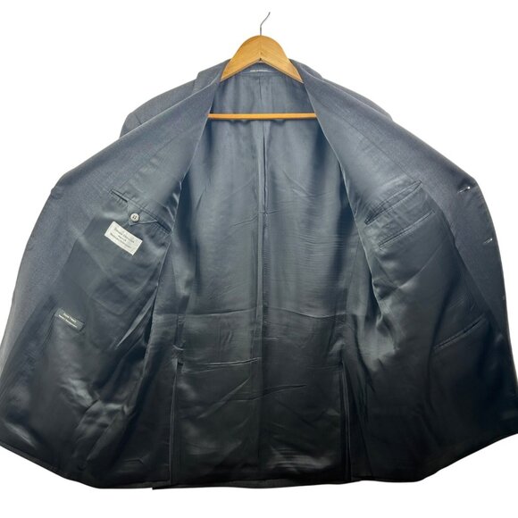 Eduard Dressler High Twist Wool Blazer Mens 48R Charcoal Gray Made in Germany - Picture 3 of 15